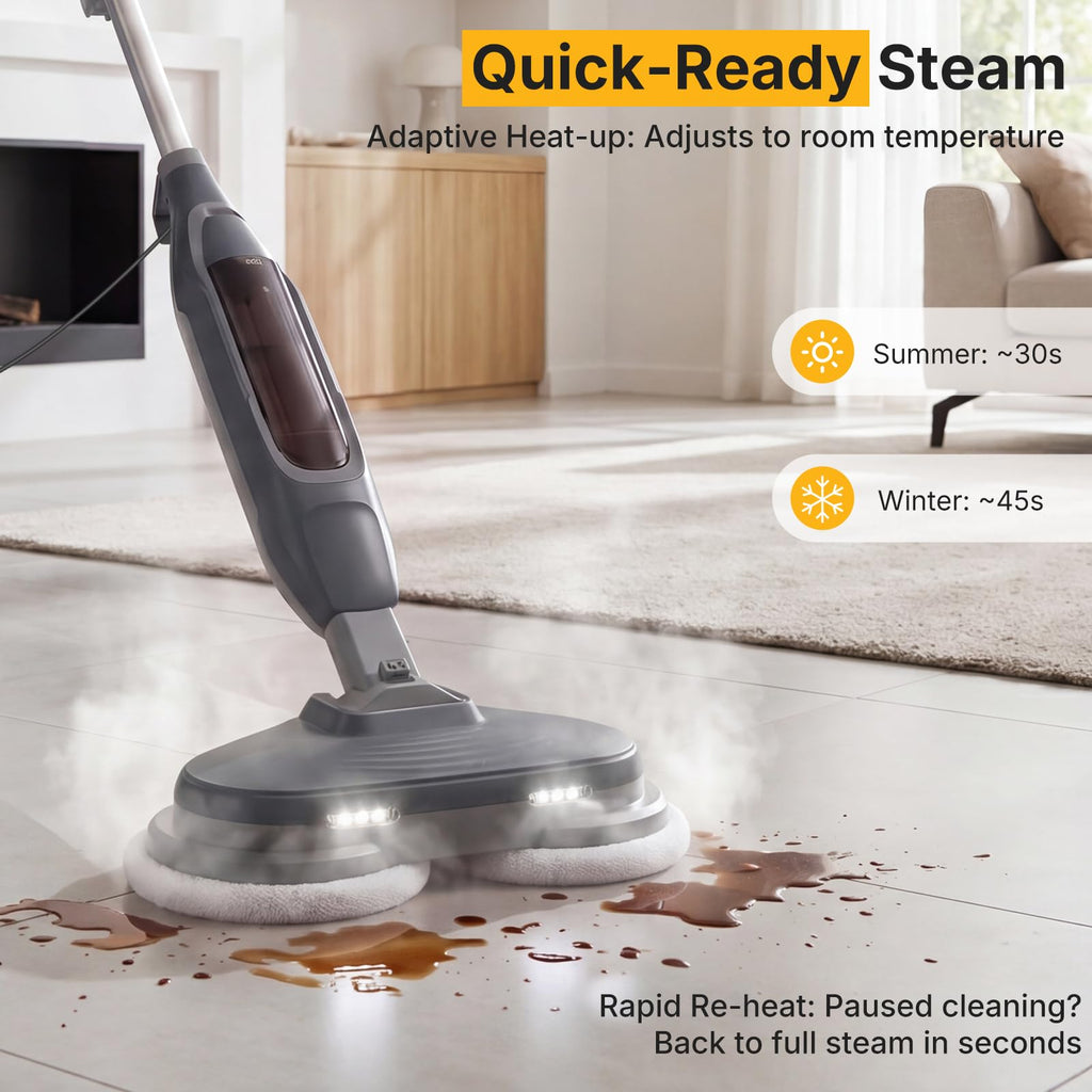 Dual Rotating Scrub & Steam Mop Q49782