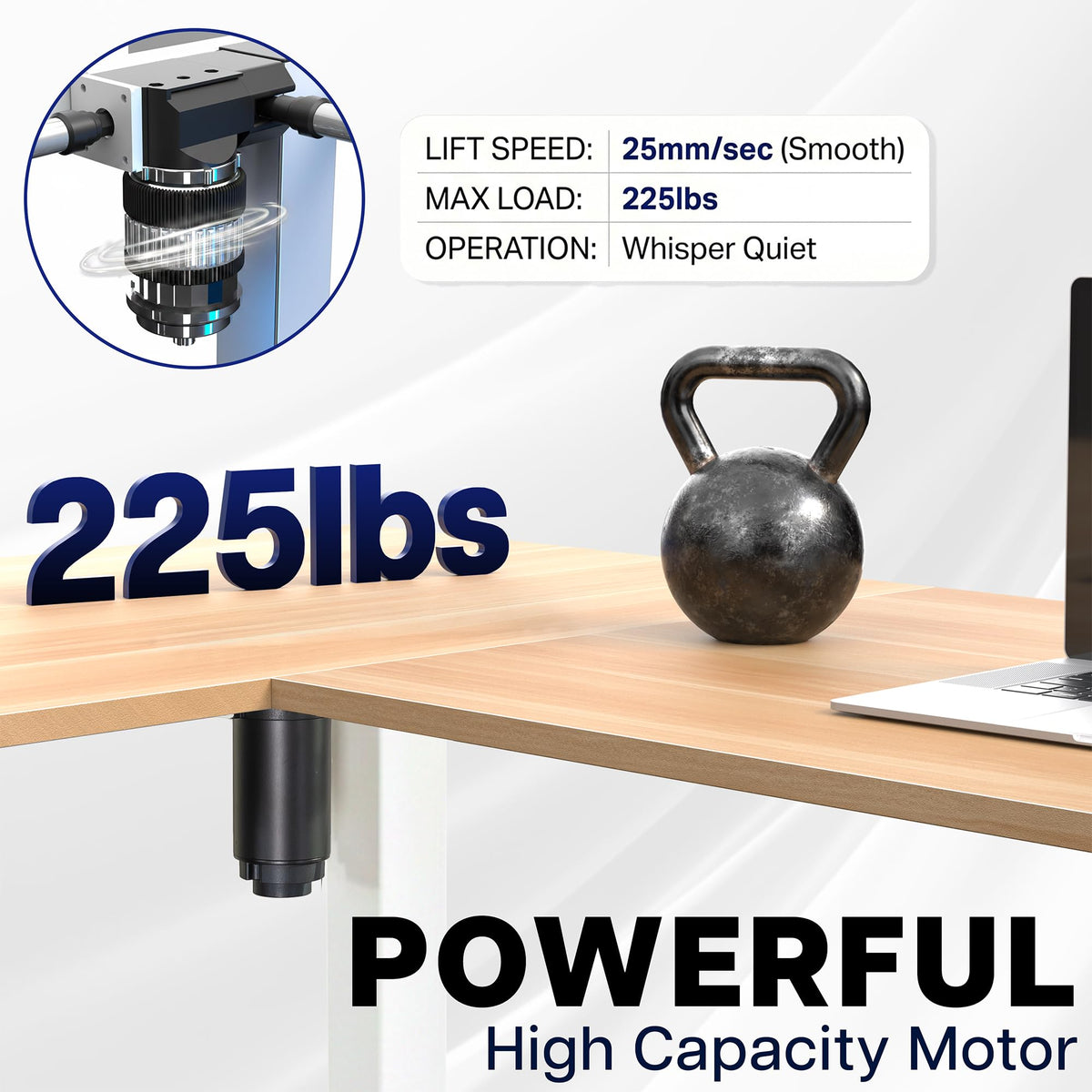 Black 75 x 63 in Corner Standing Desk H67278