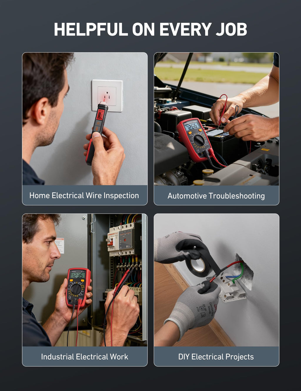 Electrical Test Kit with Digital Multimeter and Voltage Tester N740