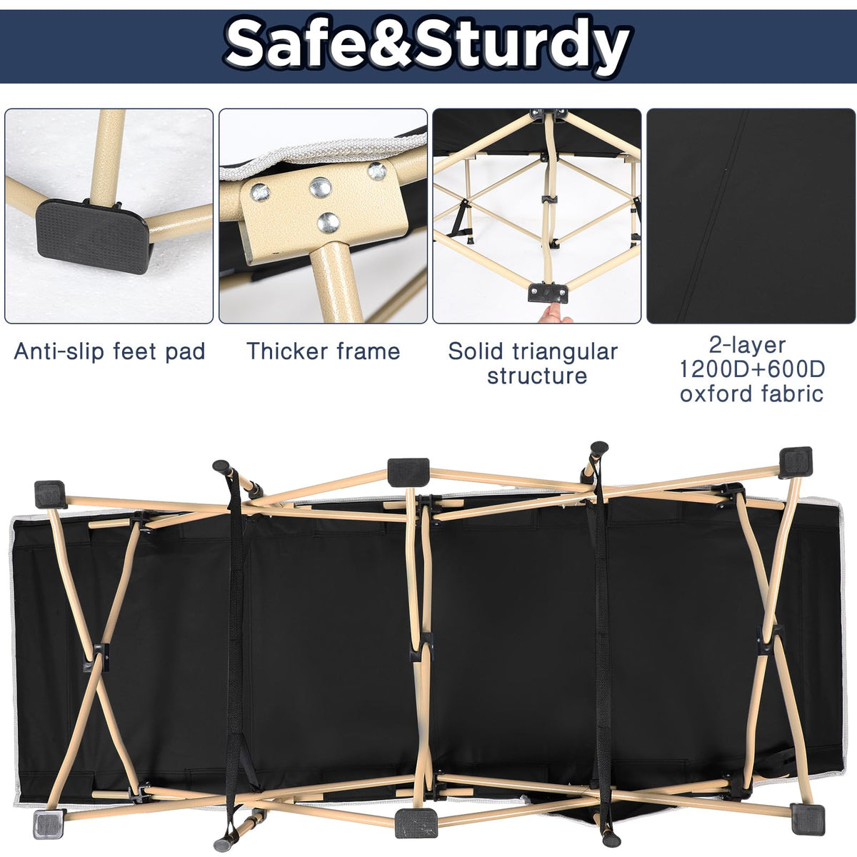2 Pack Camping Cot with Carry Bag K545