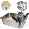 Stainless Steel Sifting Litter Box with Sifter F330723