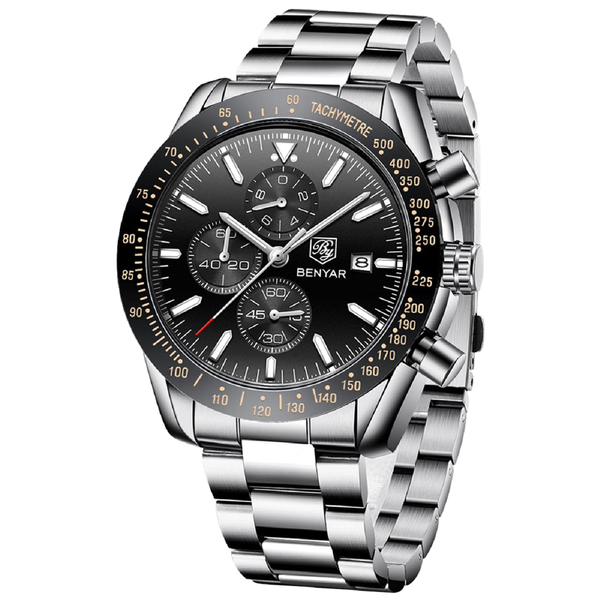 Analog Quartz Chronograph Waterproof Luminous Silicone Strap Watch M550967