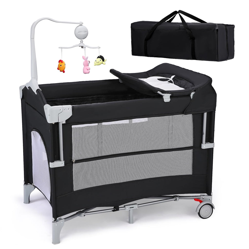5-in-1 Pack and Play with Bassinet and Changing Table Z759