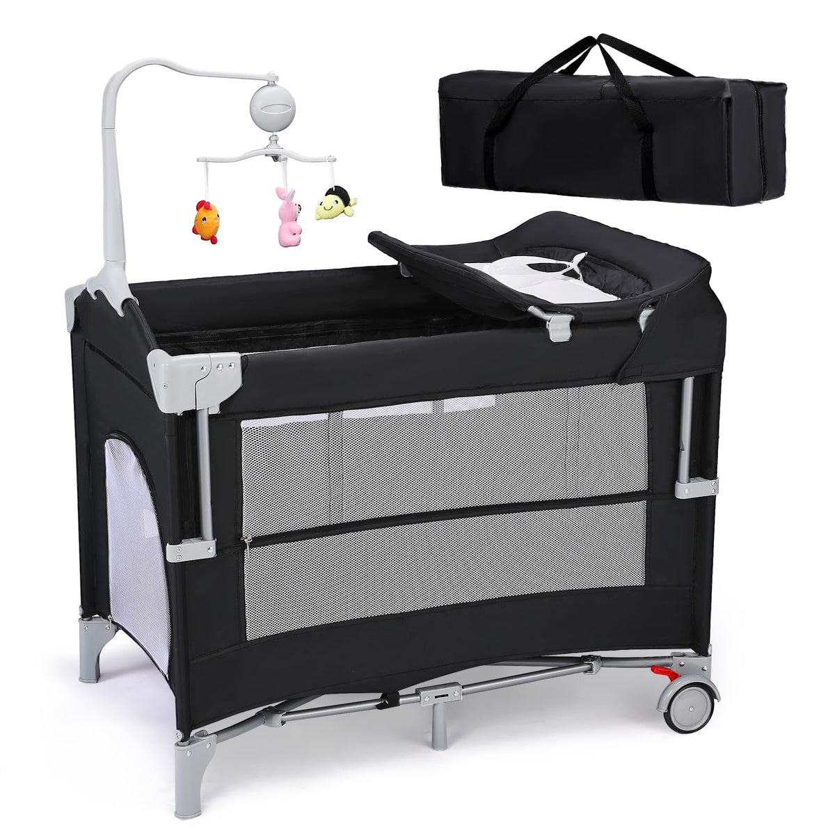 5-in-1 Pack and Play with Bassinet and Changing Table Z759
