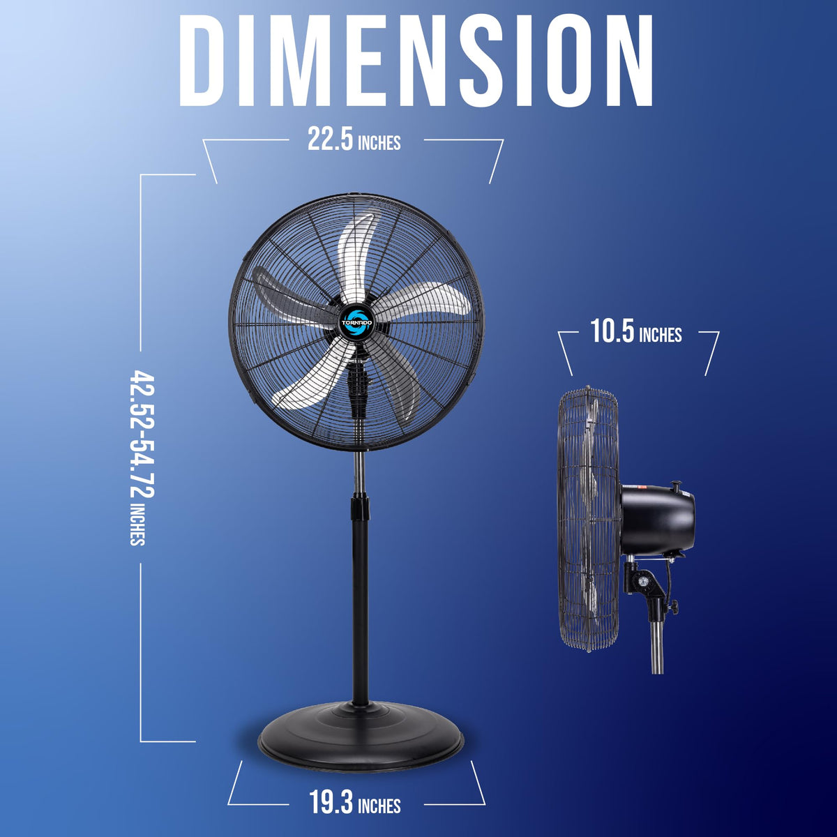 20 Inch High Velocity Oscillating Pedestal Fan T971367