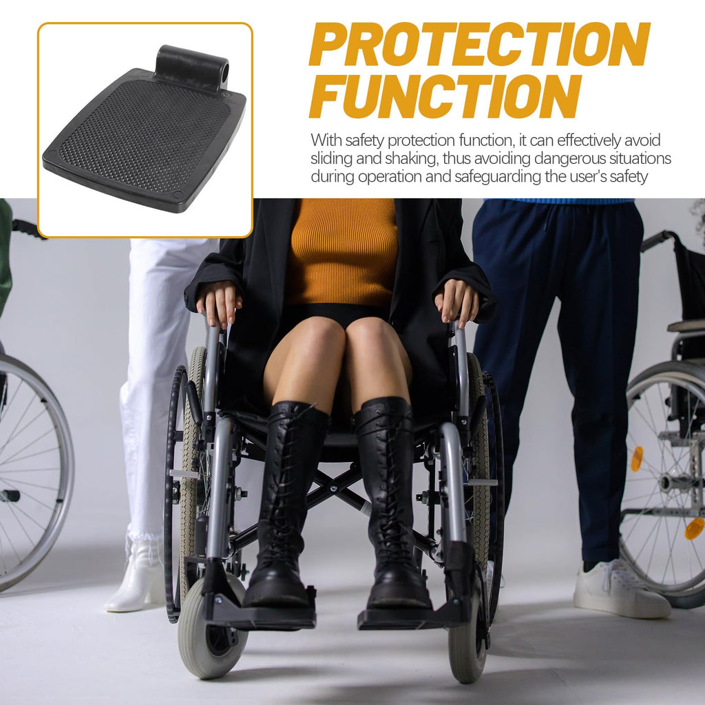 Heavy Duty Wheelchair Footplates Plastic Footrest Pair Q687919