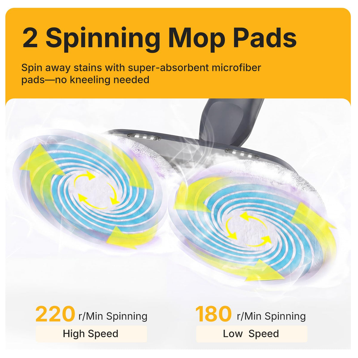 Dual Rotating Scrub & Steam Mop Q49782
