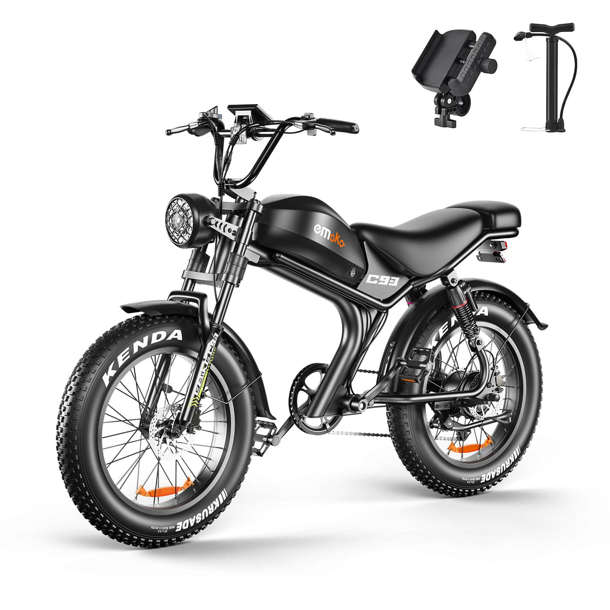 Peak 1500W 48V 20Ah 20'' Fat Tire 7-Speed Electric Bike Q750