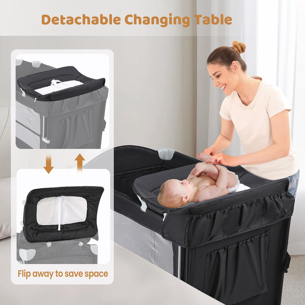 5-in-1 Pack and Play with Bassinet and Changing Table Z759