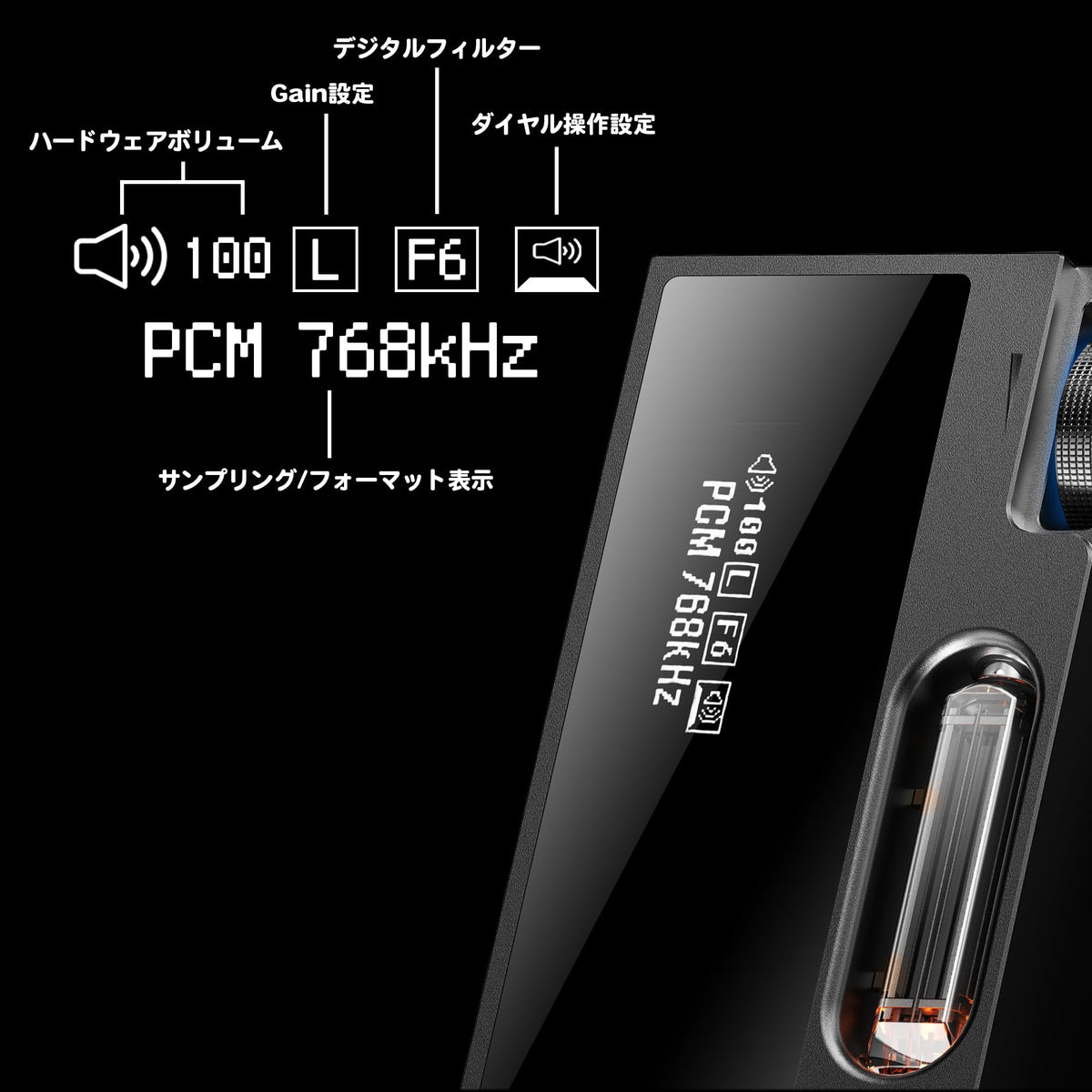 Portable Headphone Amplifier USB DAC AMP Dongle with Dual Tubes, 3.5mm+4.4mm Jack, Grey B1990