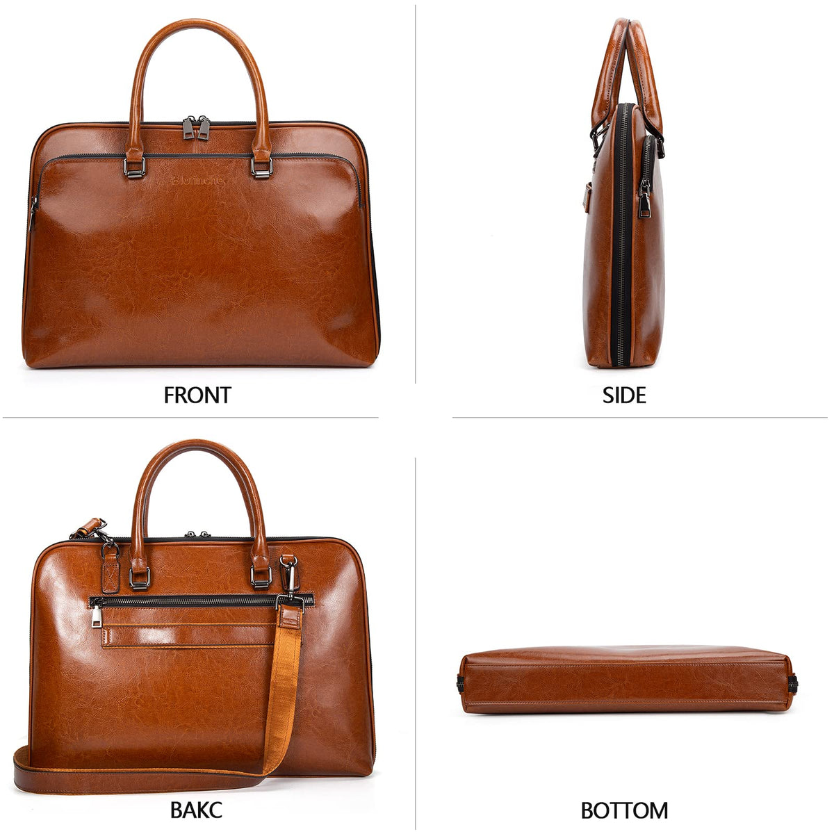 Genuine Leather Laptop Messenger Bag 13.3 15.6 inch E7383