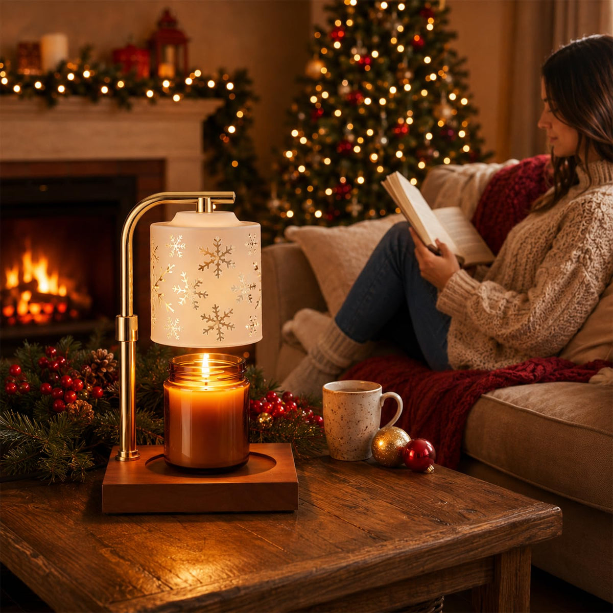 Christmas Candle Warmer Lamp with Timer D4919