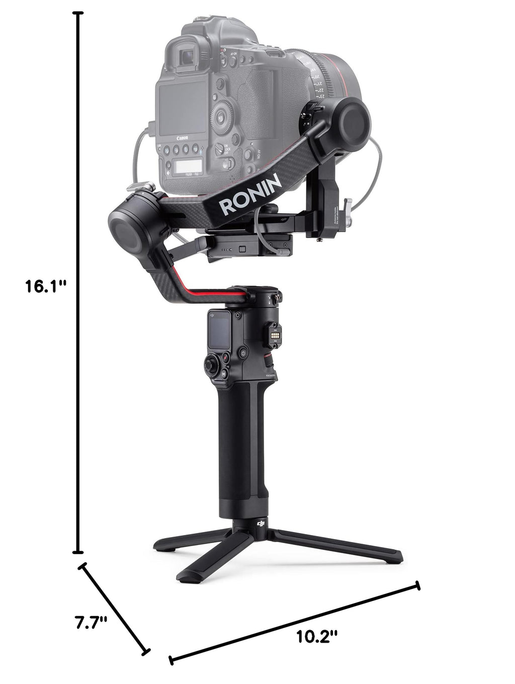 3-Axis Gimbal Stabilizer for DSLR and Mirrorless Cameras, Carbon Fiber, Black F6360
