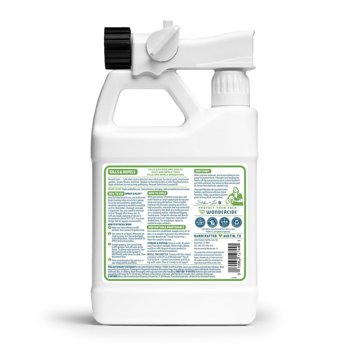 Flea & Tick Yard Spray with Natural Essential Oils 32 oz K153686
