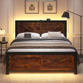 King Size Led Bed Frame with USB Charging Station I6800