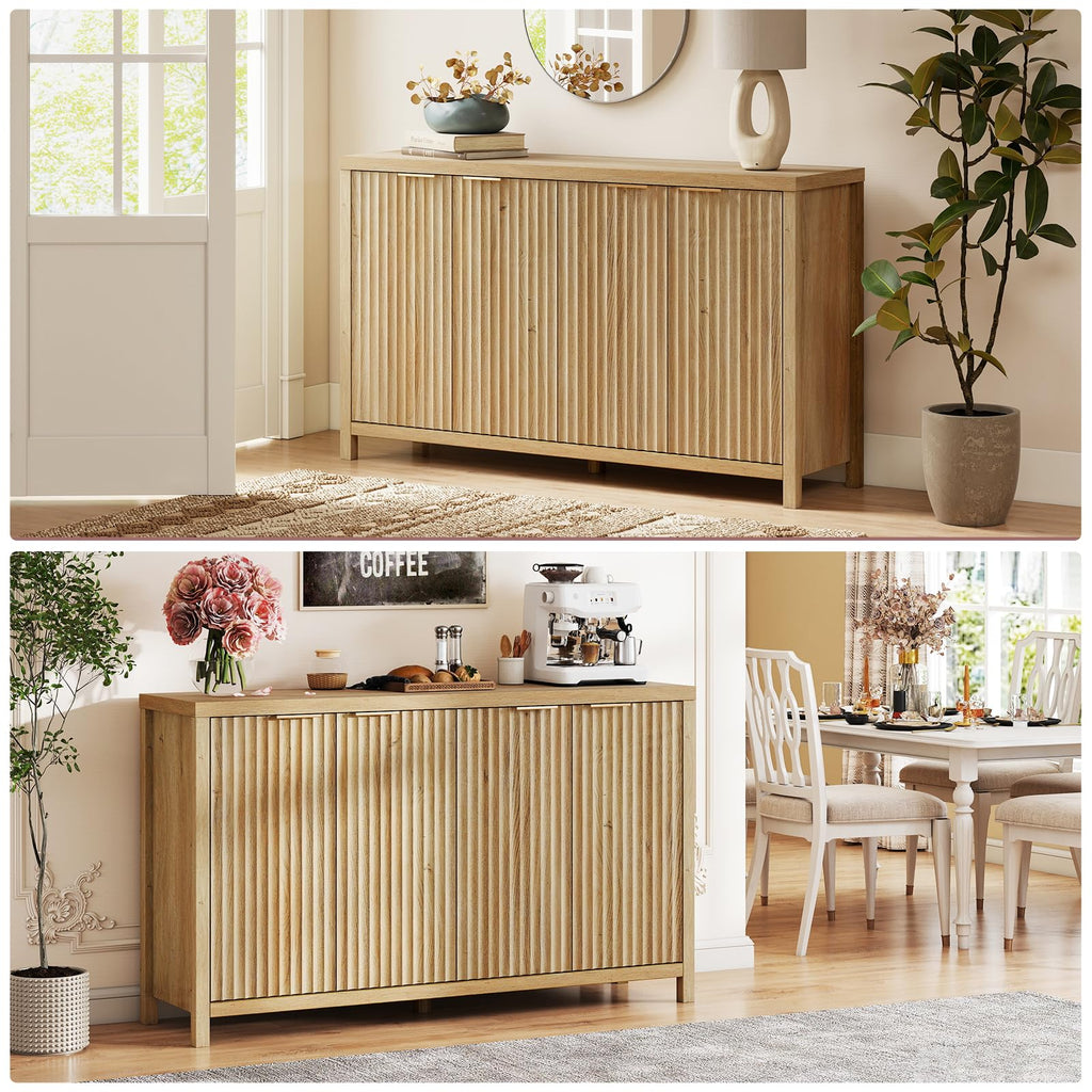56" Golden Oak Buffet Cabinet P60091