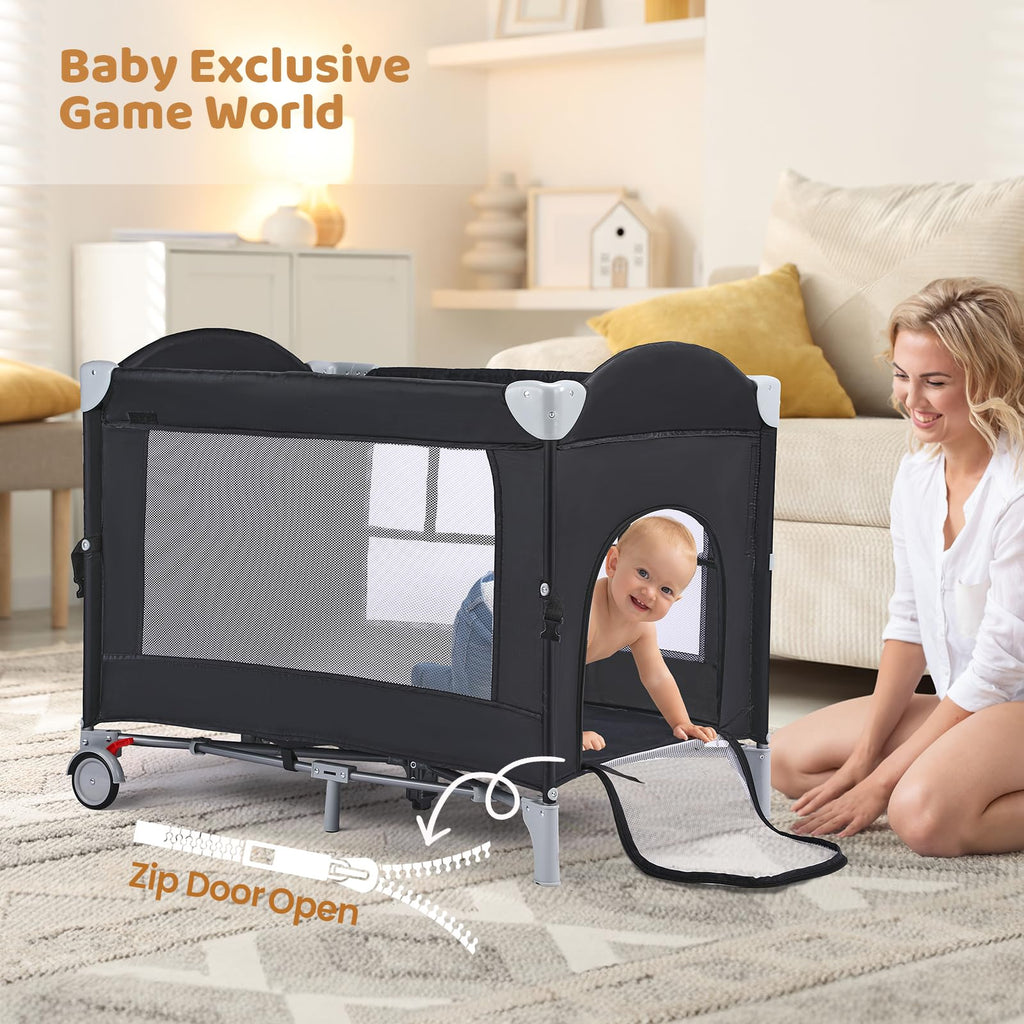 5-in-1 Pack and Play with Bassinet and Changing Table Z759