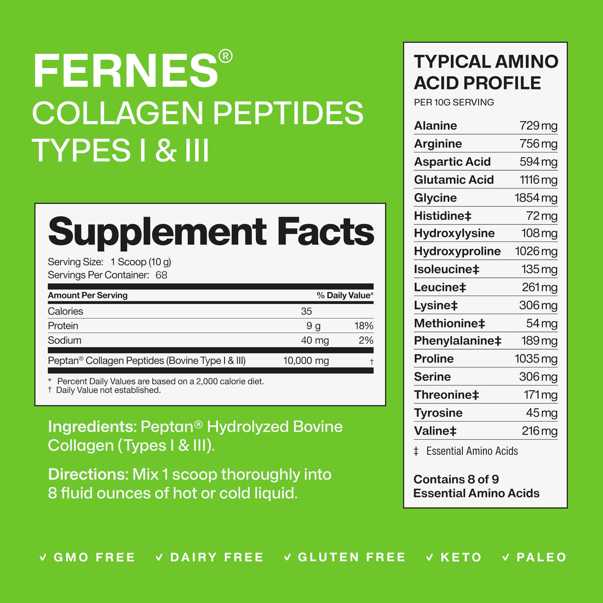 Collagen Peptides Type I & III Hydrolyzed Protein A40450