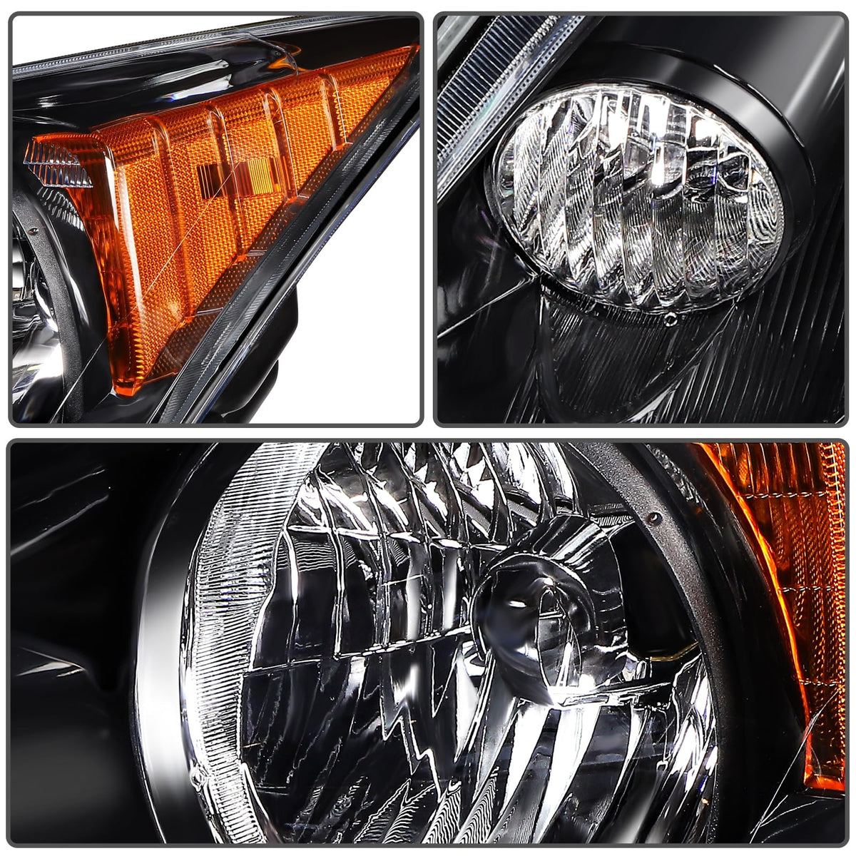Chrome Housing Clear Corner Headlight Assembly K6382