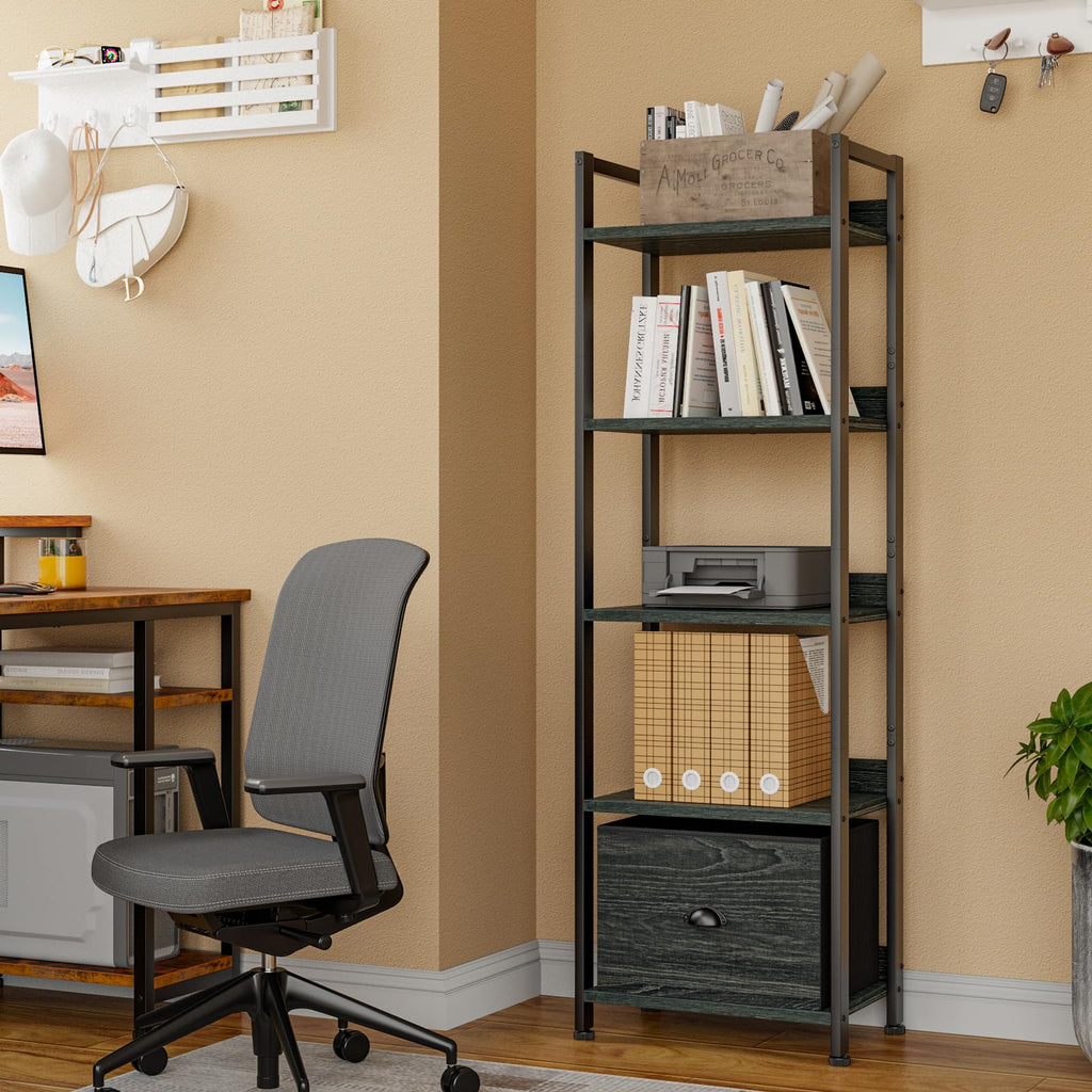 5 Tier Bookshelf with Drawer O386