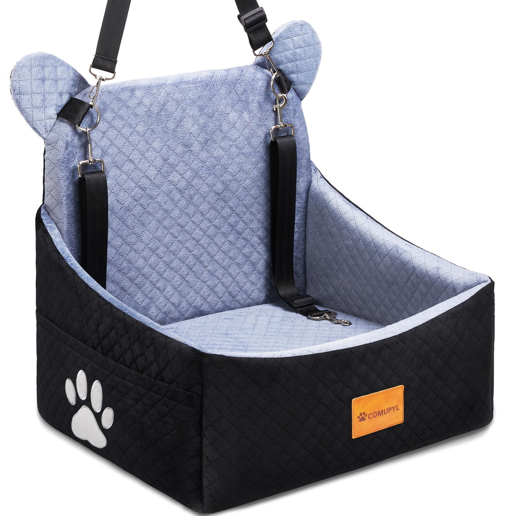 Dog Car Seats for Small/Medium Dogs up to 33lbs (Grey Black) M515