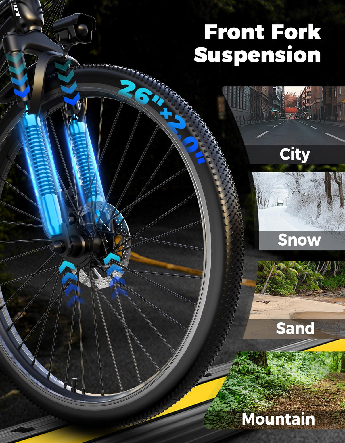 7-Speed 26" Tire Electric Bike T492