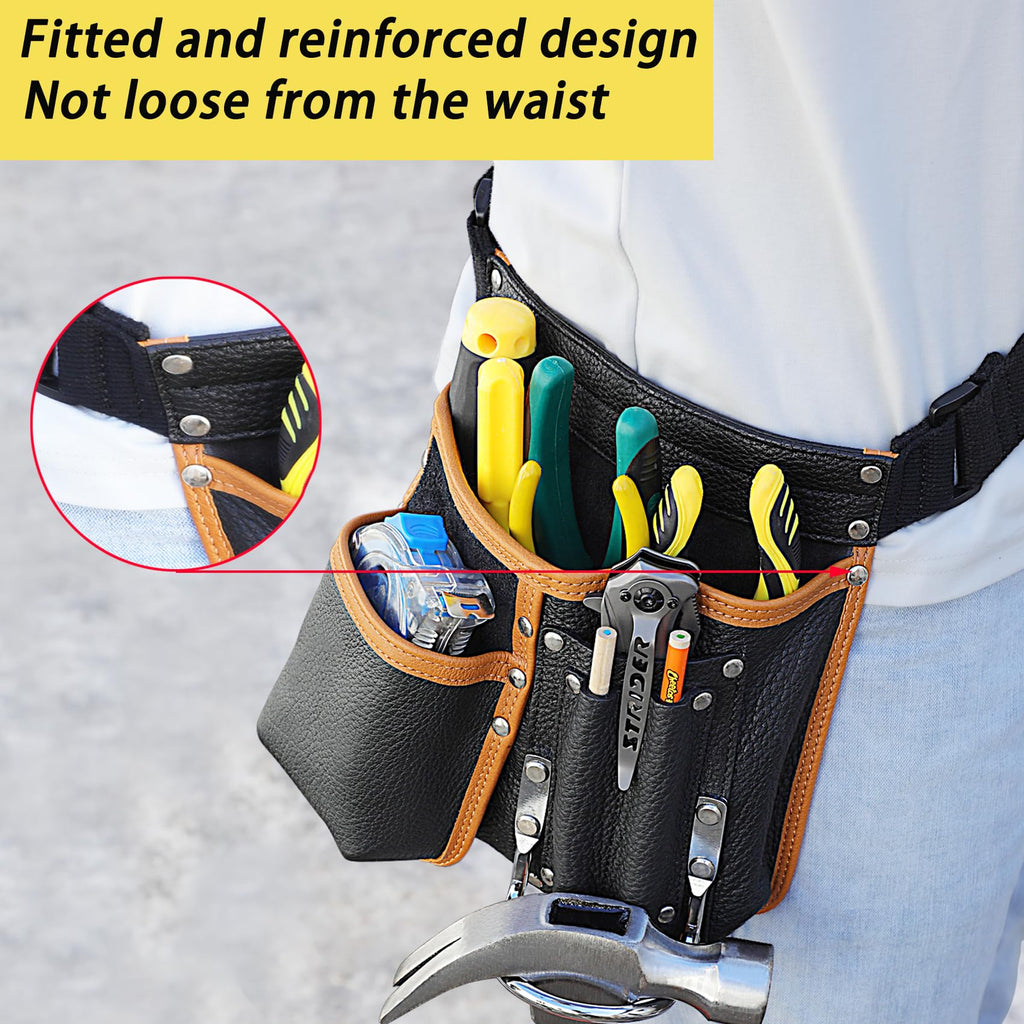 Genuine Leather Adjustable Tool Belt Pouch I6663