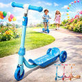 Three Wheel Kids Scooter with Light Up Wheels and Adjustable Handlebar A944222