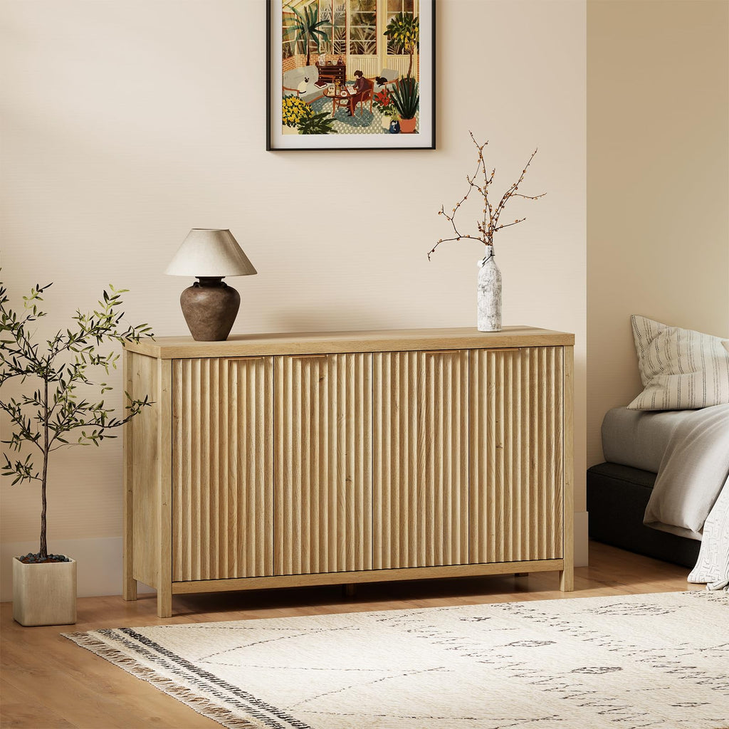 56" Golden Oak Buffet Cabinet P60091