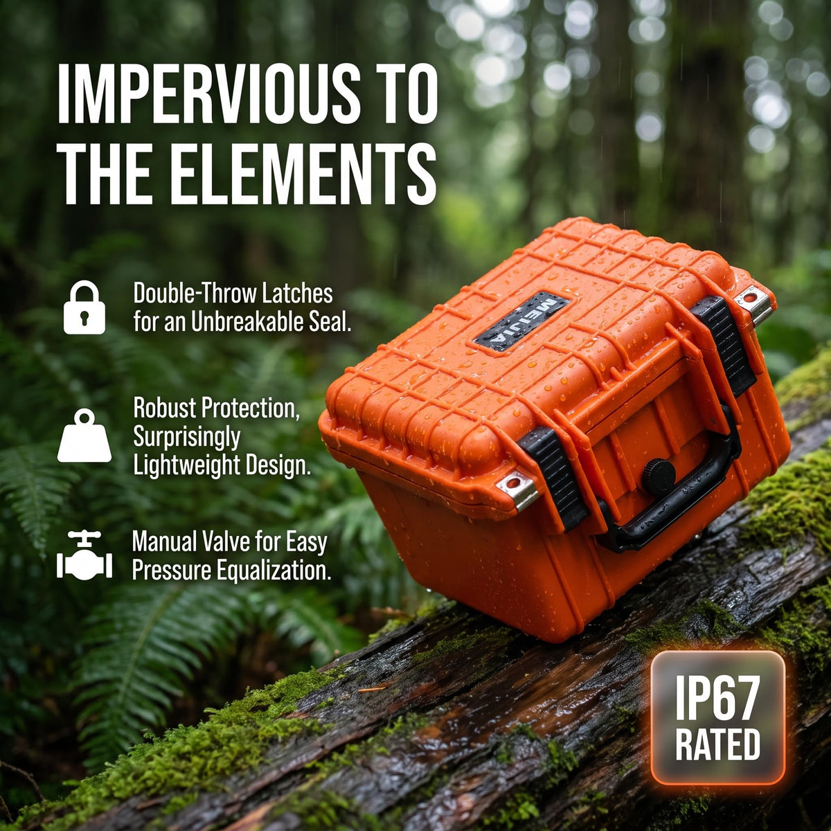 Portable IP67 Waterproof Camera Case with Customizable Foam N287