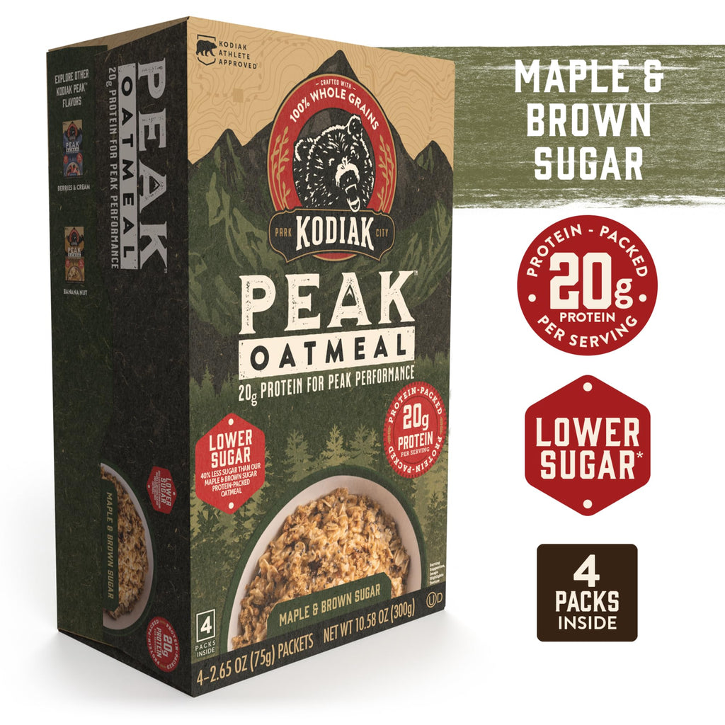 Instant Oatmeal, Maple Brown Sugar, High Protein, 6pk E244