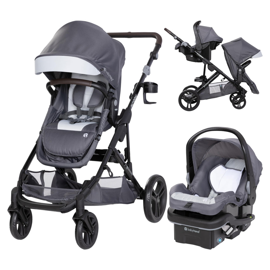 Single to Double Modular Stroller Travel System with Infant Car Seat N17194
