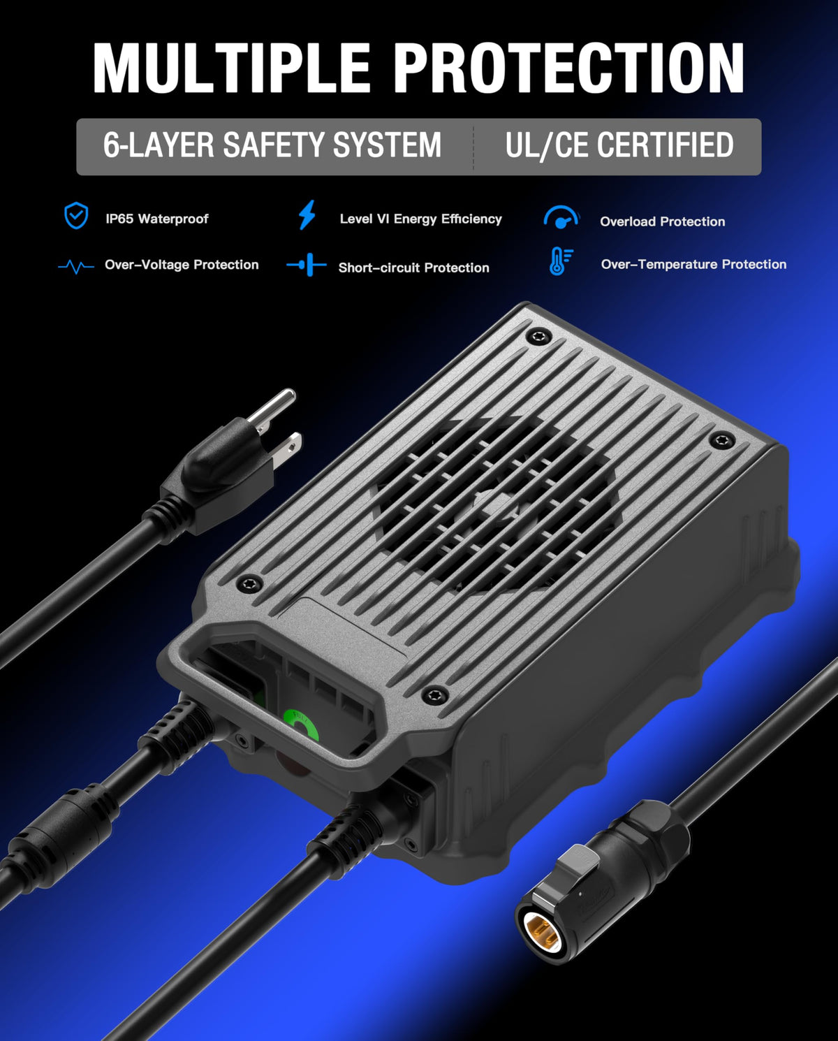 67.2V 10A Fast Charger IP65 Waterproof Y996680