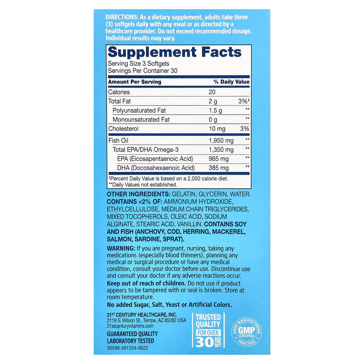 Fish Oil Softgels 90 Count F7148