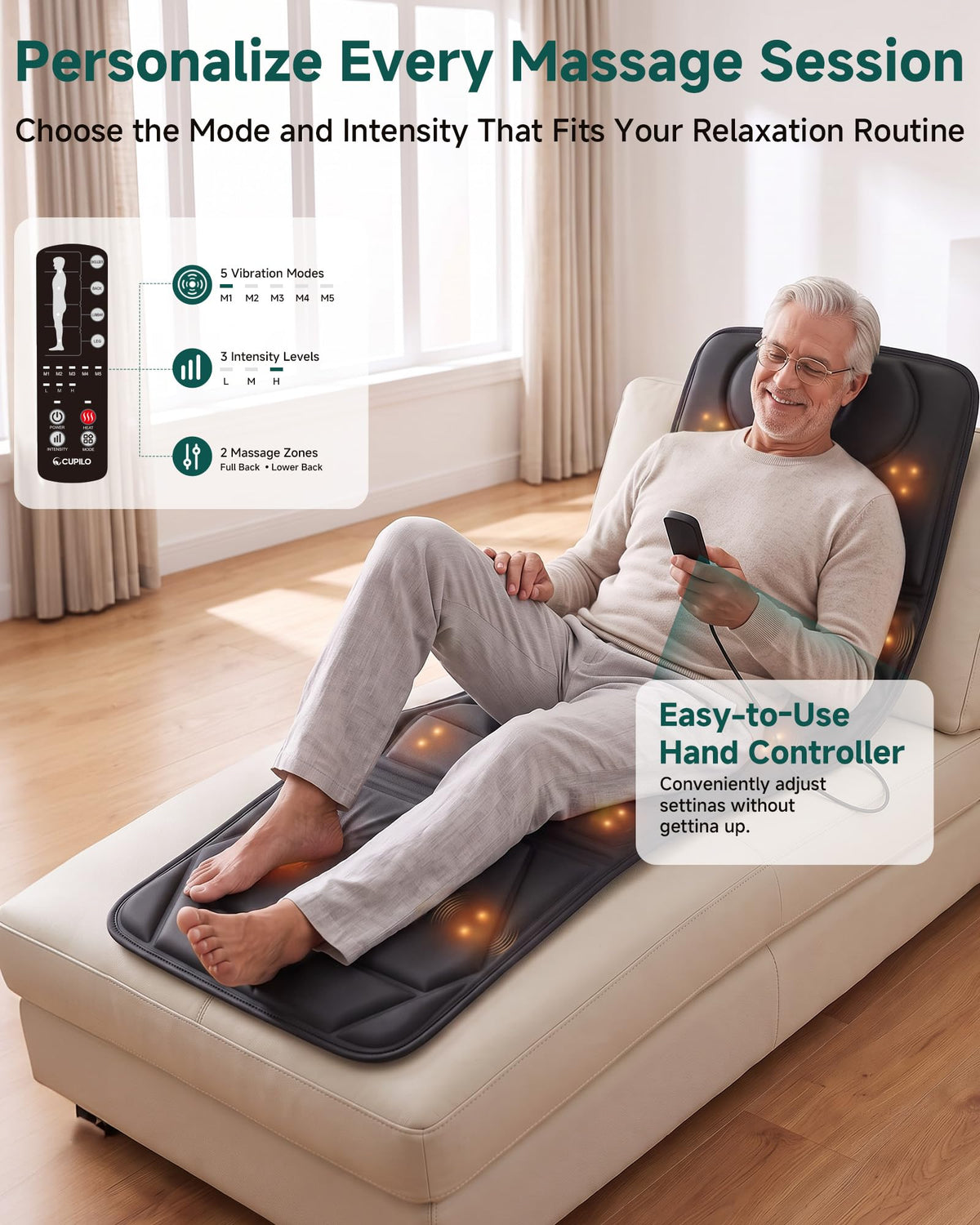 Full Body Massage Mat with Heat E982712