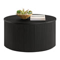 Black Fluted Round Coffee Table F924116