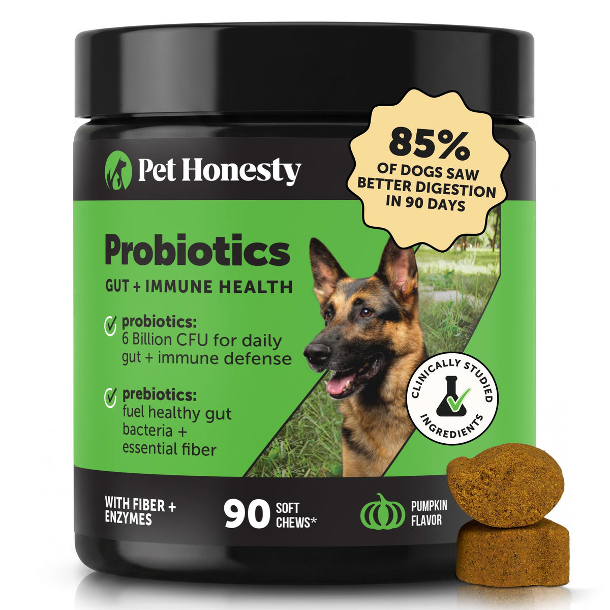 Dog Probiotics Chews 90ct Pumpkin P2620