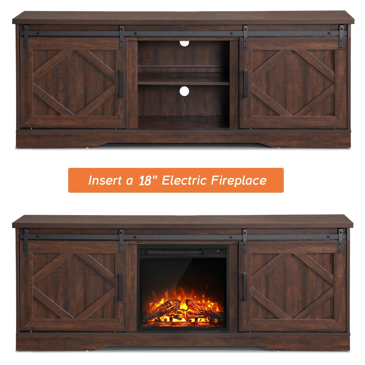 Farmhouse TV Stand for 60-75 inch TV M997251