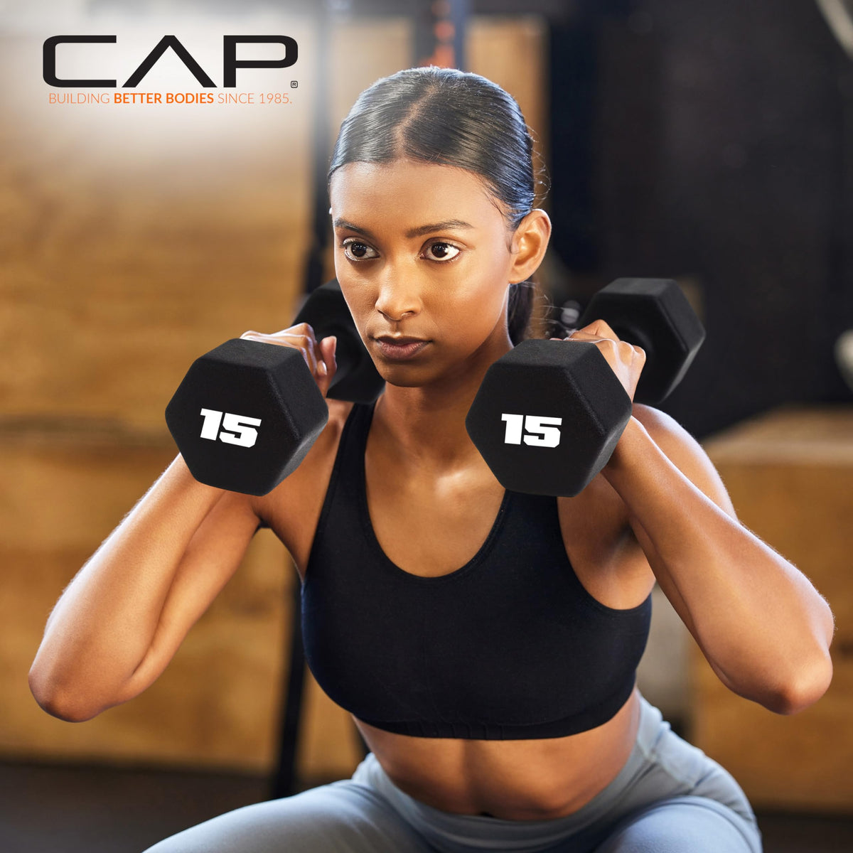 Black 20 lb Neoprene Dumbbell Pair T831