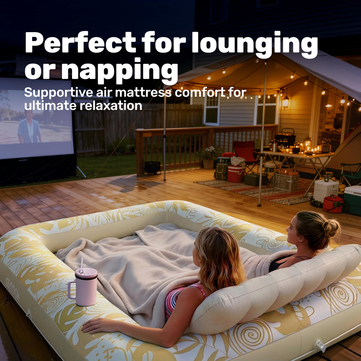 Inflatable Tanning Pool Lounger Float Q653