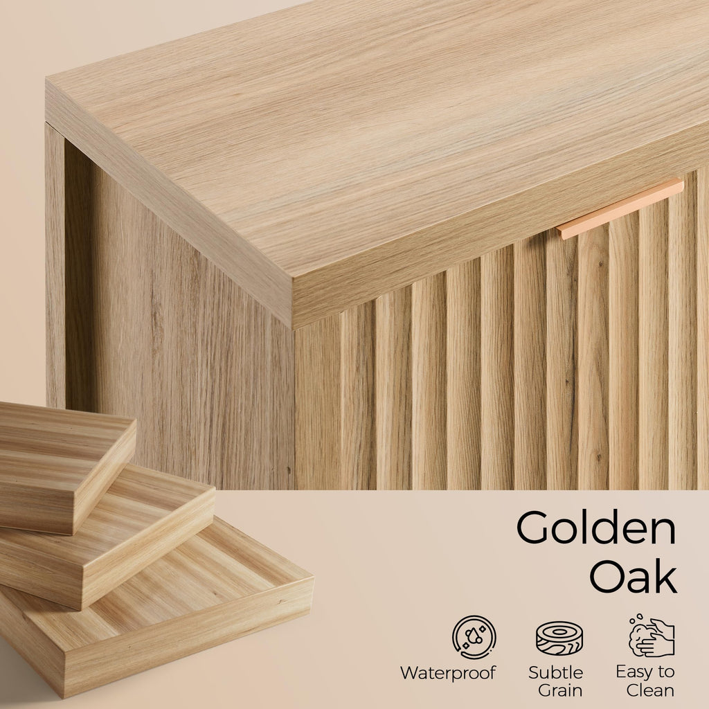56" Golden Oak Buffet Cabinet P60091