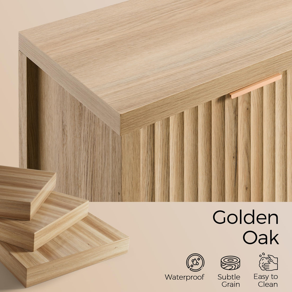 56" Golden Oak Buffet Cabinet P60091