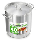 Stainless Steel Stock Pot with Lid 40 Qt M9995