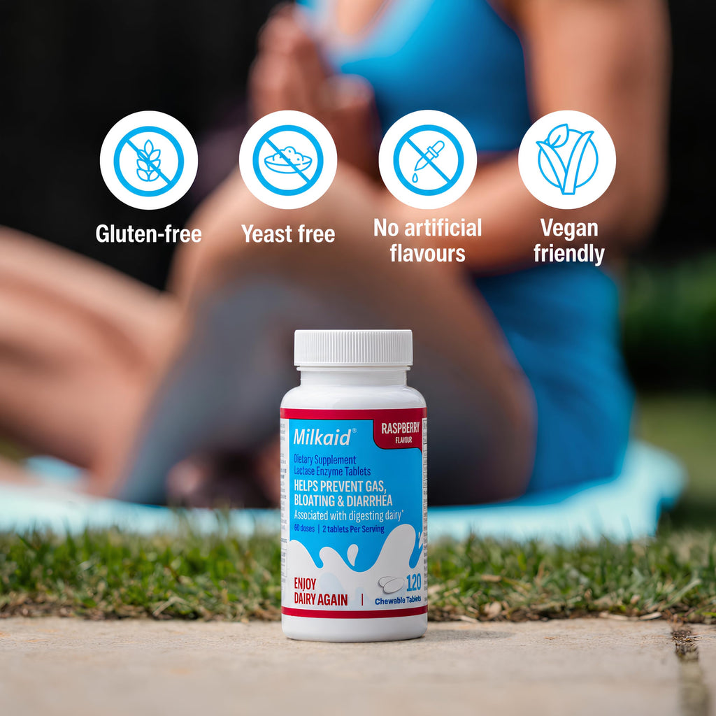 Chewable Lactase Enzyme Tablets 60 Tablets Raspberry B5067