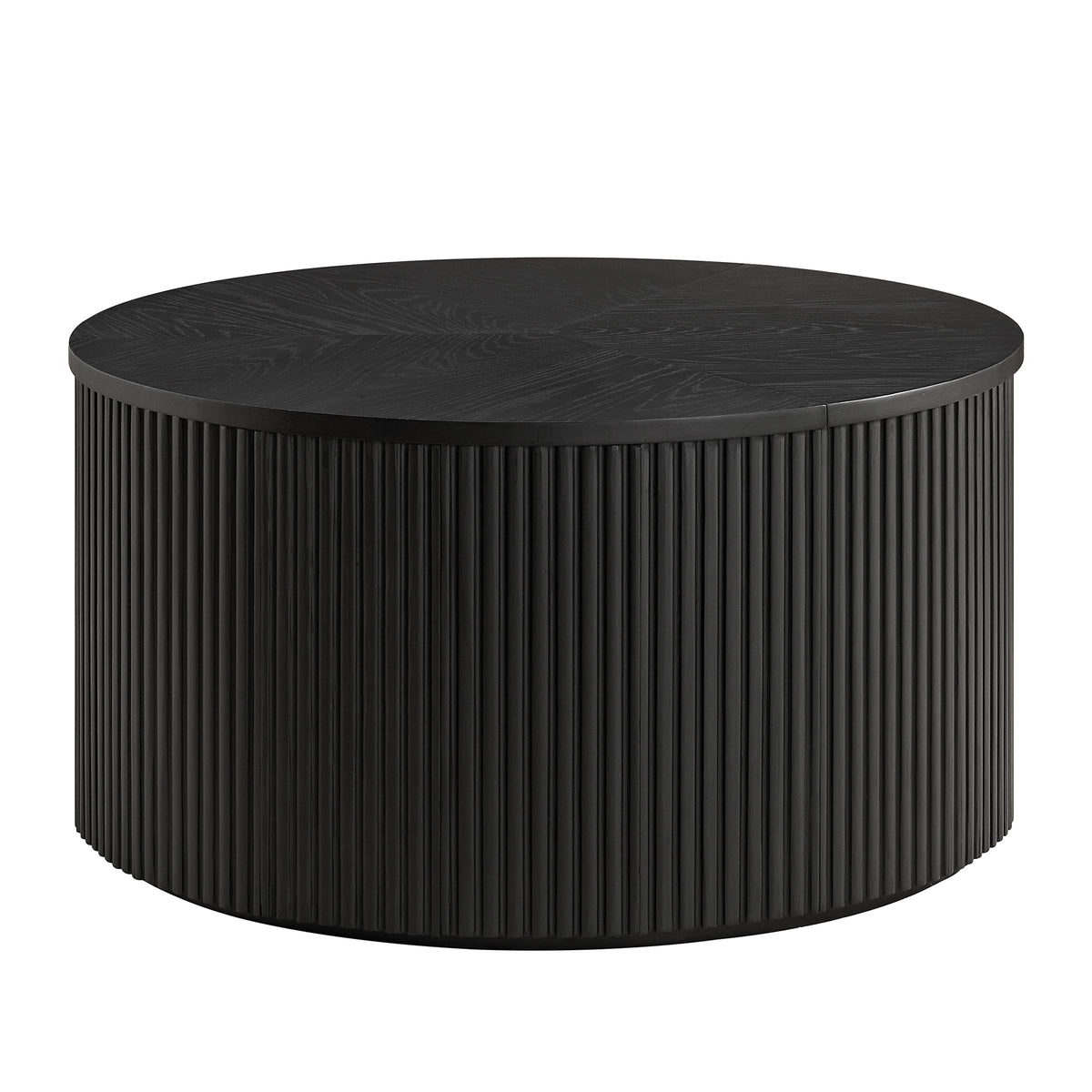 Black Fluted Round Coffee Table F924116
