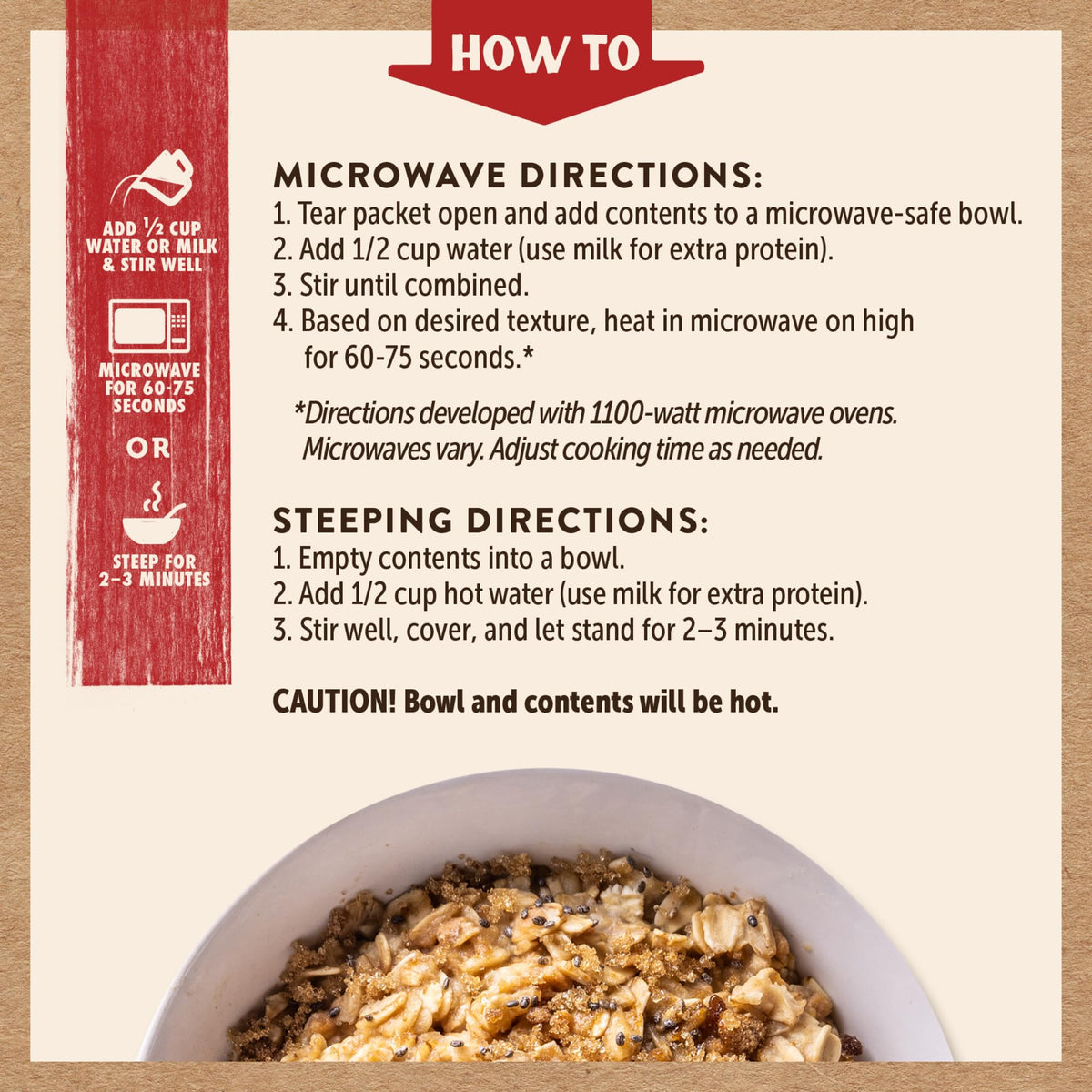 Instant Oatmeal, Maple Brown Sugar, High Protein, 6pk E244