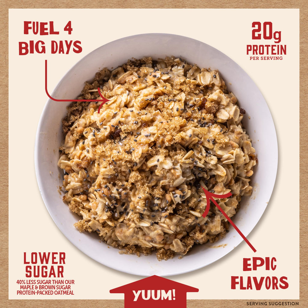 Instant Oatmeal, Maple Brown Sugar, High Protein, 6pk E244
