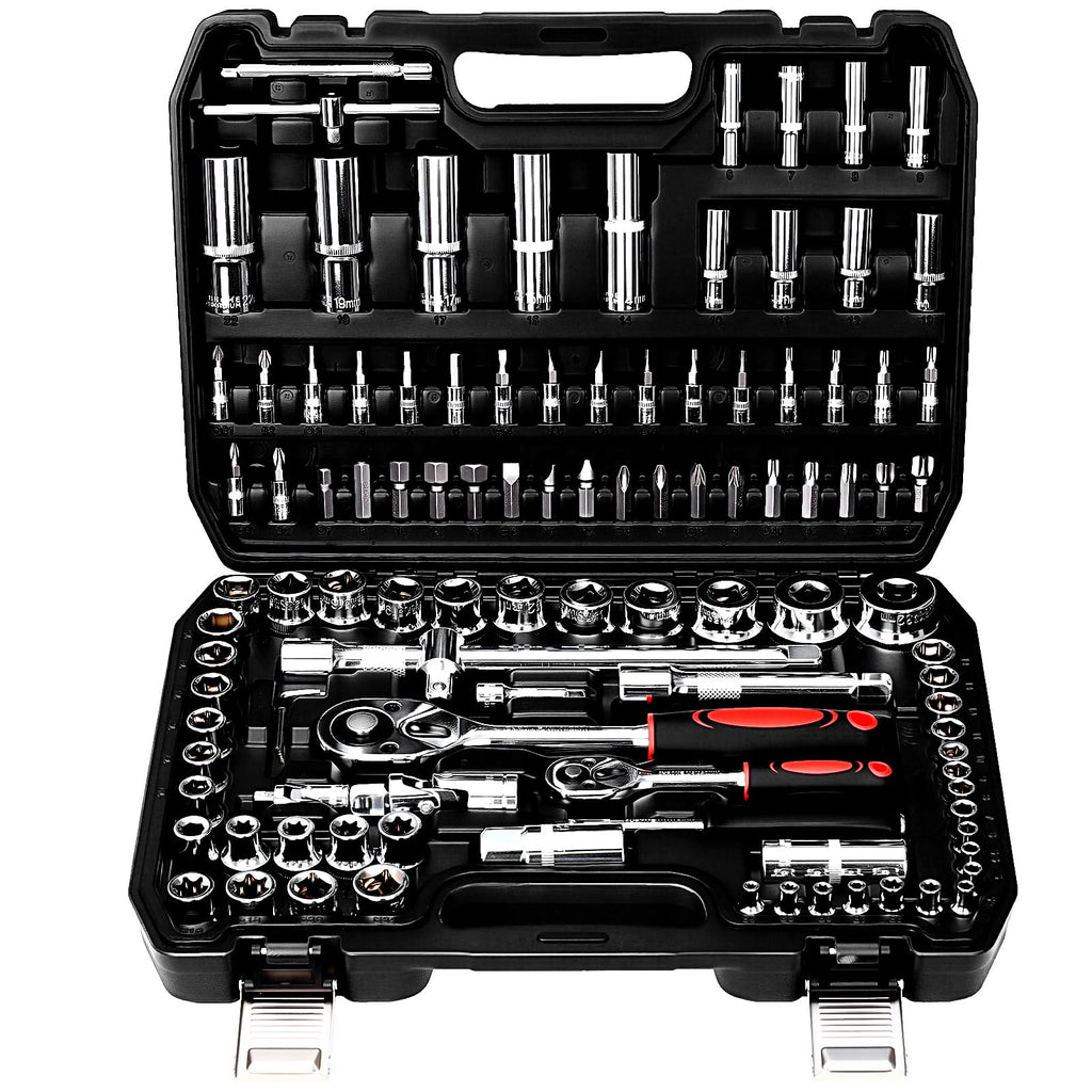 108-Piece Metric CR-V Steel Socket Set F7928