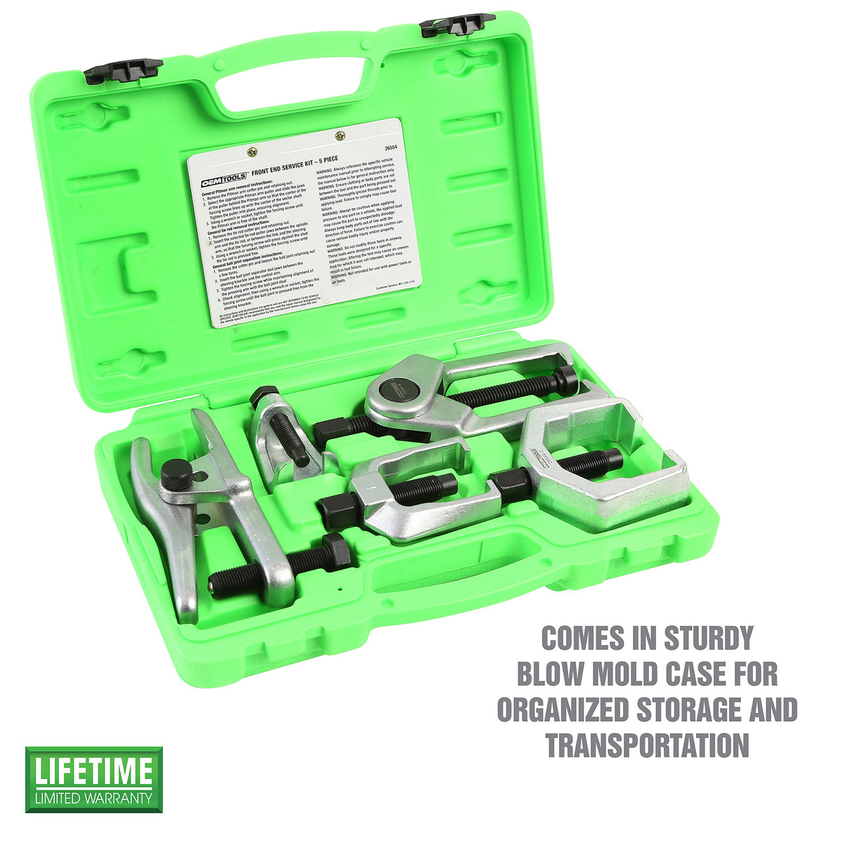 5-Pc Pitman Arm Puller & Ball Joint Separator with Case J2078