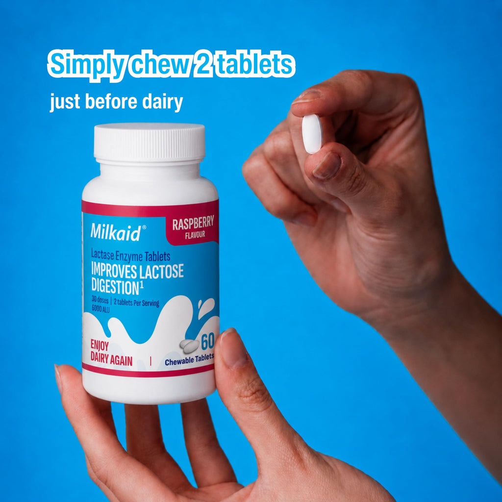 Chewable Lactase Enzyme Tablets 60 Tablets Raspberry B5067